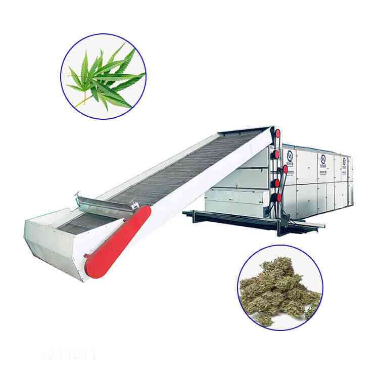 hemp continuous mesh belt dryer